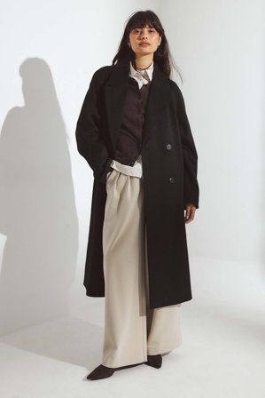 NA-KD Wool Blend Oversized Coat - Premium kvalitet - Sort - EU 34