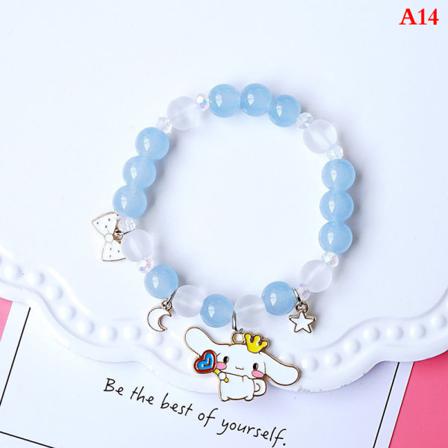 N Version Av Det Nya Färgglada Lila Armbandet I Kalcedonkristall