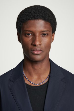 COS Männer Kette Aus Halbedelsteinen in Silberfarben