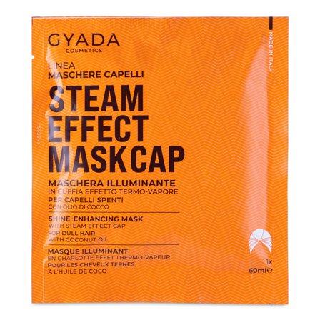 Gyada Cosmetics Maschere Capelli in Tessuto Maschera Illuminante In Cuffia Effetto Termo-Vapore 60ml - Maschera Illuminante Capelli