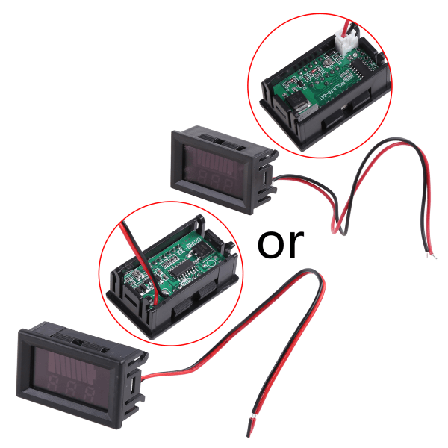Batterimåler Batterikapacitet Spændingsindikator Batterimåler Monitor 12V 24V 36V 48V 60V 72V til husholdningsindustri