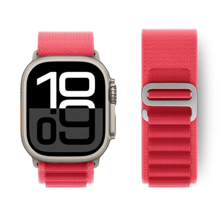Rødt Alpine Loop-bånd Kompatibelt med Apple Watch Ultra 2 & Series 10-5[JSR]