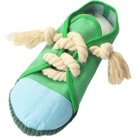 Hundesko-leketøy, slitesterkt hundetyggeleketøy, trygt pipende hundeleketøy, morsomt skoleketøy, interaktivt hundeleketøy, grønt