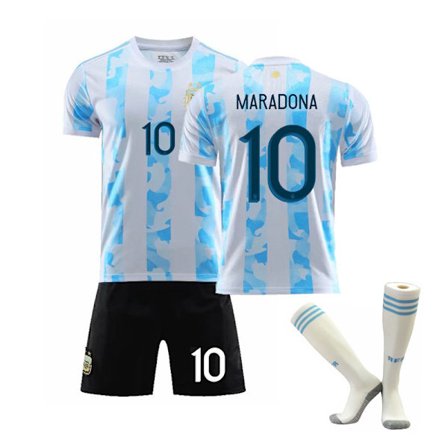 Argentina Barn/Vuxen VM Fotbollströja Set W 2020-Maradona 2020-Maradona 2020 marathon