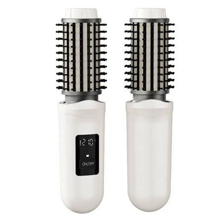 Trådlös Hårborste för Uträtning: Jonisk, Portabel, 2-i-1 Locktång & Plattång, kompatibel med alla hårtyper