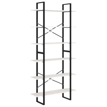 vidaXL Hög bokhylla vit 100x30x210 cm massiv furu Vit