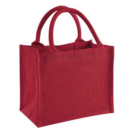 Westford Mill Jute Mini Presentpåse (6 liter) En Storlek Röd/Röd
