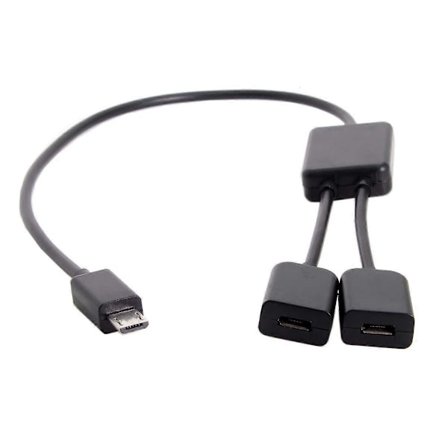 Micro USB til Dual Ports Micro USB Hun Hub Kabel Til Laptop PC Mus Flash Disk 1Til2 Port