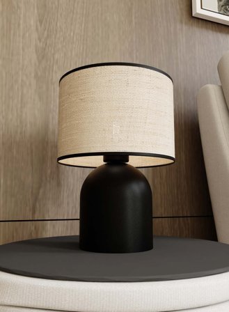 Aspen bordlampe m/skjerm H35 - sort/rotting