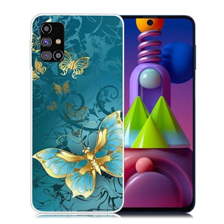 Butterfly läder Samsung Galaxy M51 fodral - Grön