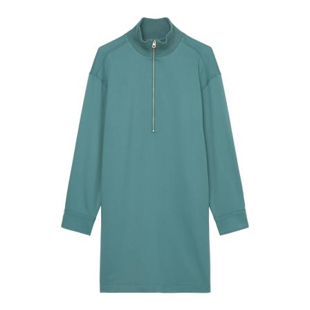 Marc O'Polo, Short dress in a zip neck style Groen, Dames, Maat:XS