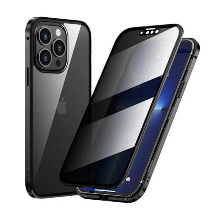 iPhone 14 Pro Max Privacy Heltäckande Premium Skal Glassback V4