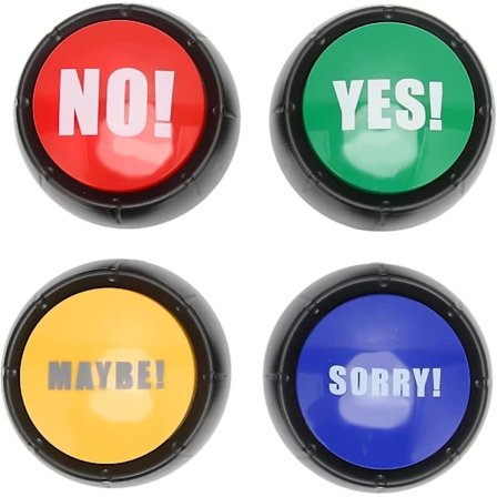 4 stk. små katte- og hundeknapper til kommunikation, træningsknap til kæledyr