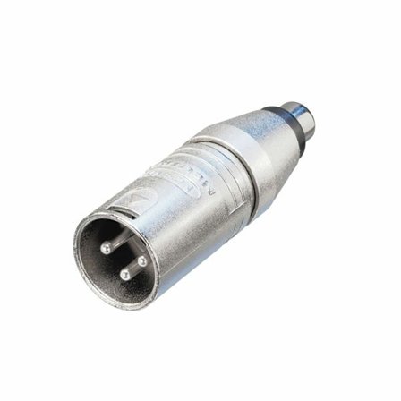 Xlr Adapter XLR 3-Pin Han - RCA Hun Sølv