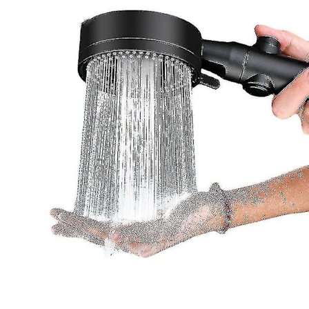 Dusjhode, Høytrykks Hånddusjhode Med 5 Dyser 5 Hastighets Trykkregulert Hånddusj (svart)