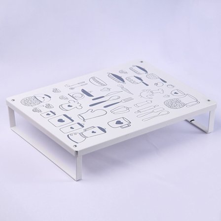 Induksjonskomfyr Hylle Brakett Enkel Stilig Gasskomfyr Deksel Base for Kjøkken Hvit