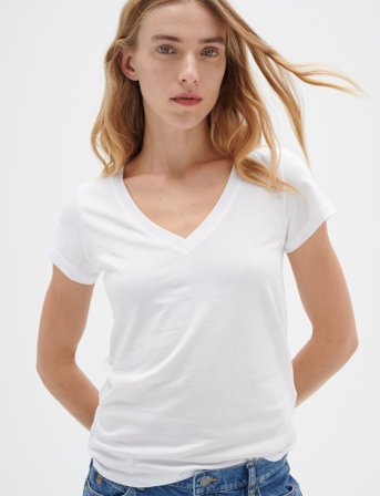 InWear Rena V Tshirt Kntg - White - XL