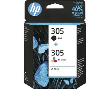 305 tri color black 2-pack - HP 305 tri color & black 2-pack bläckpatron