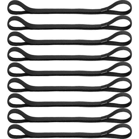 9 Stykker Anti-Skli Elastiske Sports Hodebånd Elastisk Silikon Hodebånd Fotball Basket Fotball Tennis Yoga Golf Sports Hodebånd, Svart