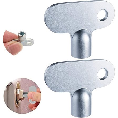 Radiatornøgle 2 Stykker Solid Radiator Udluftningsnøgle Udluftningsnøgle W,ZQKLA