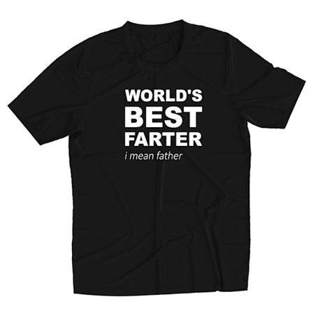 T-skjorte - Verdens beste farter, jeg mener far - Svart XL