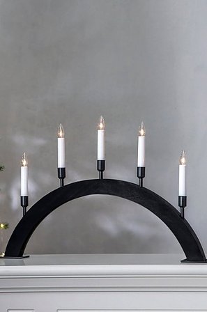 Jotex - Vind Højde 38 Cm Black - Lysestage - Køb Adventslysestager hos Jotex