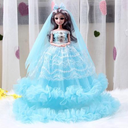 Lumottu prinsessa - 45 cm Barbie-nukke hääpuvussa lapsille
