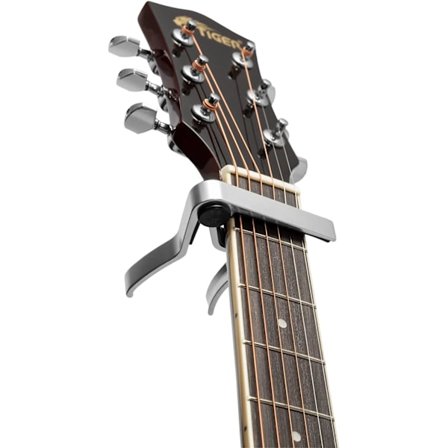 1 stk (sølv, ca. 8,5 * 8 cm) Universal krom capo, kompatibel med