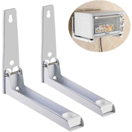 Foldbar Mikrobølgeovn Vægmontering Beslag - Hvid