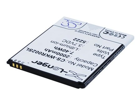 Batteri til SmartPhone, mobil til Wiko Rainbow Jam, Freddy, 9669 og andre.