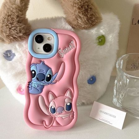 (Til iPhone 11) Lilo og Stitch silikone etui mobilcover