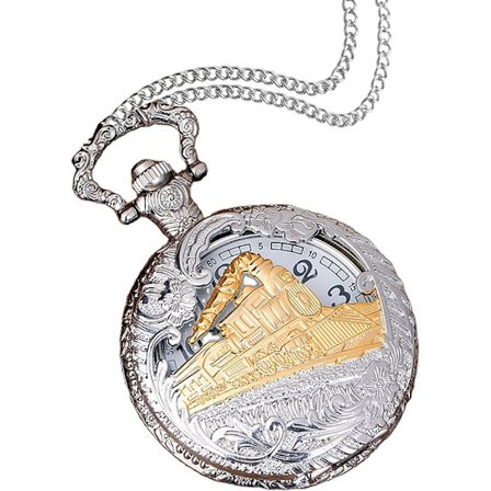 Vintage Kvartsfick-ur (Silver), Herrarnas Steampunk Fick-ur