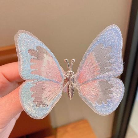 Sommerfuglehårclips Dobbeltlags Sommerfugleklips BLÅ blue