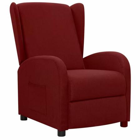Vidaxl Reclinerfåtölj Vinröd Tyg Röd