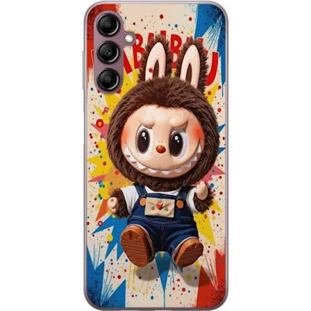 Kompatibel Gennemsigtig cover til Samsung Galaxy A14 5G Farverig figur i kaninkostume med fjollede udtryk og tegneserie baggrund, der giver en energis