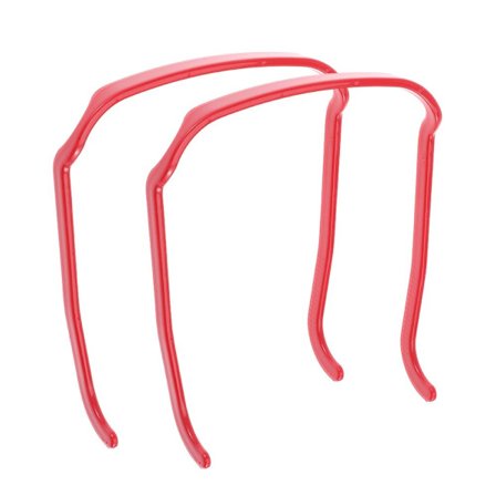 2 STK Usynlig hårbøyle Tykke krøllete hårbøyler RØD