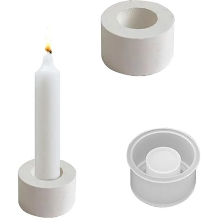 Silikonikynttilämuotti, DIY-kynttilämuotti, kynttilänjalkamuotti, kynttilänjalka (pieni)