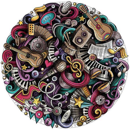 1000 Bitar Djurpussel Runda Pussel