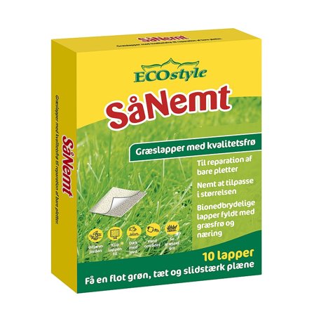 ECOstyle Lapper med Græsfrø 10 stk, Tøj & Bolig, Husholdning, Havetilbehør