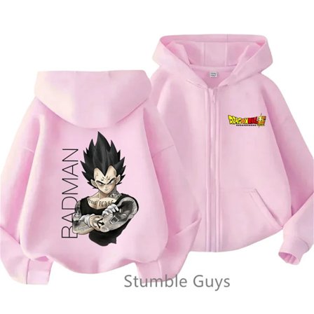 Anime Dragonball Barne Glidelåshettegenser Tegneserie Goku Trykk Høst Langermet Genser Gutteklær Jente Casual Jakke Topper