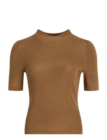Viscose-Blend Knit Top, Kibri Tops Knitwear Jumpers Beige Ivo Nikkolo