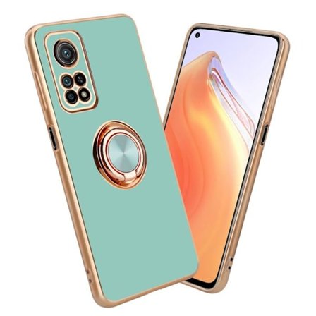 Hus för Xiaomi Mi 10T / Mi 10T PRO Fodral i Glänsande Turkos - Guld Etui Skal Silikon TPU flexibelt med Kameraskydd