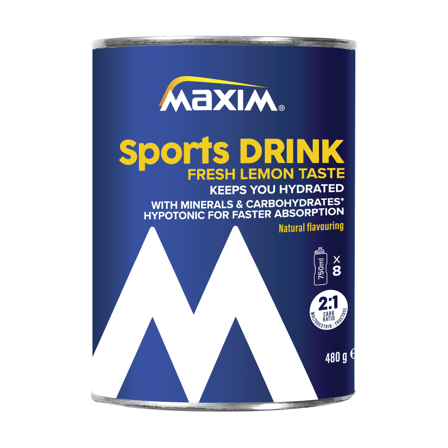 Maxim Sportsdrikk Sitron, 480 g