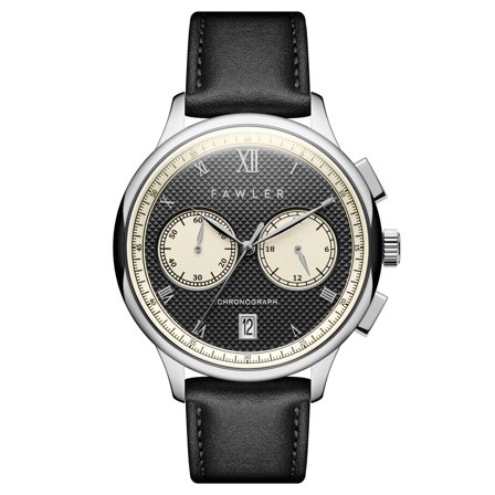 Cicero | Czarny zegarek vintage z chronografem dla mężczyzn - Zegarki na rękę