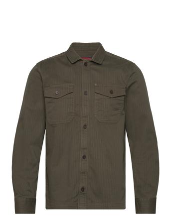 Merchant Herringb Overshirt Khaki Superdry