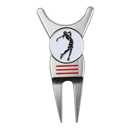 Sinknap Golfgaffel U-formad Multifunktionell Bärbar Pitch Mark Reparationsverktyg Bollmarkering För Golf Sport