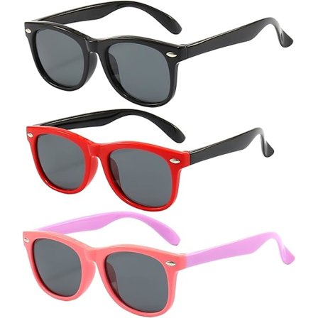 3-pak børnesolbriller til drenge piger børn polariserede solbriller