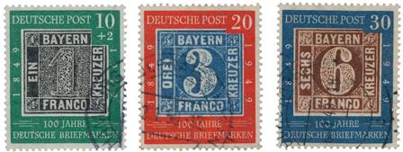Tyskland 1949 - MICHEL 113-115 / AFA 1076-1078 - Stemplet