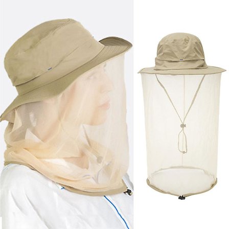 Myggenet Hat Mesh Ansigtsbeskyttelse Dæk Insekt Bi, Kvinder Mænd, Udendørs Jungle Fiskeri
