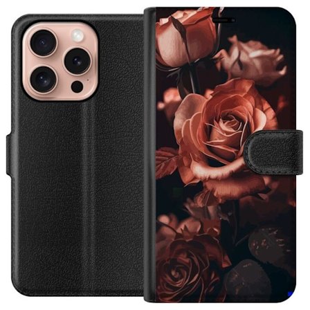 Kompatibelt Plånboksfodral till Apple Apple iPhone 16 Pro Blommor